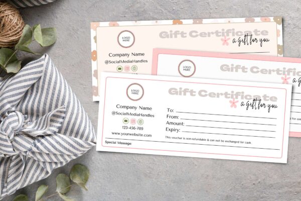 Retro gift certificate template - image 6