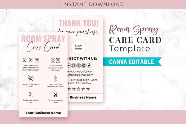 Room Spray Care Card Template Feature Images 1 Room spray care card - image 2