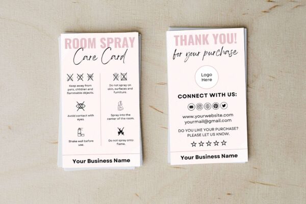 Room Spray Care Card Template Feature Images 3 Room spray care card - image 4