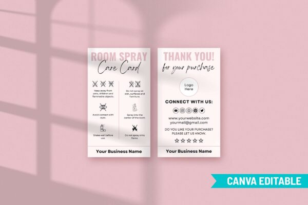 Room Spray Care Card Template Feature Images 4 Room spray care card - image 5