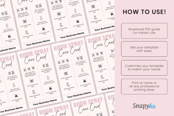 Room Spray Care Card Template Feature Images 8 Room spray care card - image 9