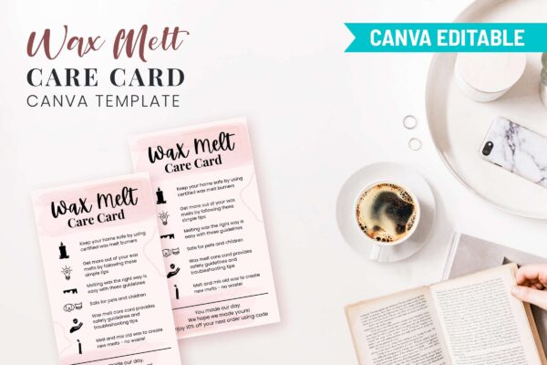 Wax Melt Care Card Canva Template Feature Images 9 Wax melt care card canva template - image 10