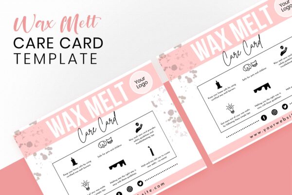 Wax melt care card instructions guide - image 4