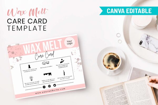 Wax melt care card instructions guide - image 10