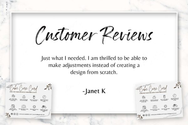 Cake care card template - image 8