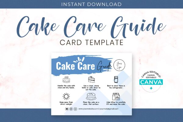 Cake Care Guide Template Feature Images 1 Cake care guide editable template - image 2