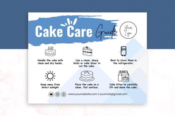 Cake Care Guide Template Feature Images 2 Cake care guide editable template - image 3