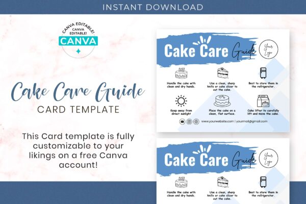 Cake Care Guide Template Feature Images 4 Cake care guide editable template - image 5