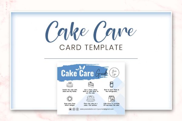 Cake Care Guide Template Feature Images 6 Cake care guide editable template - image 7