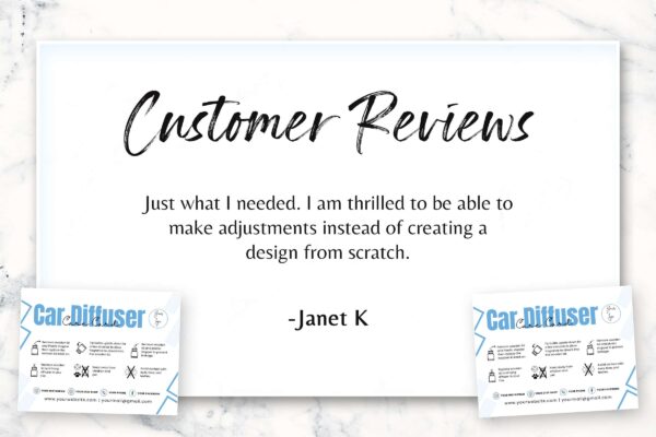 Car Diffuser Care Card Template Feature Images 7 Car diffuser care card template - image 8