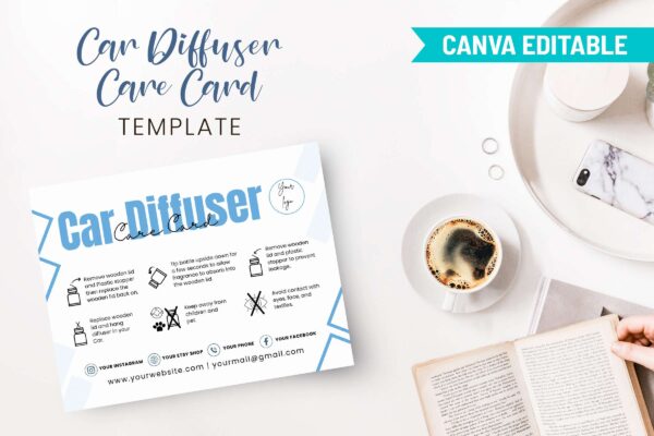 Car Diffuser Care Card Template Feature Images 9 Car diffuser care card template - image 10