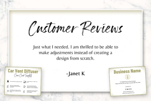 Car Vent Diffuser Care Card Template Feature Images 7 Editable car vent diffuser care card - image 8