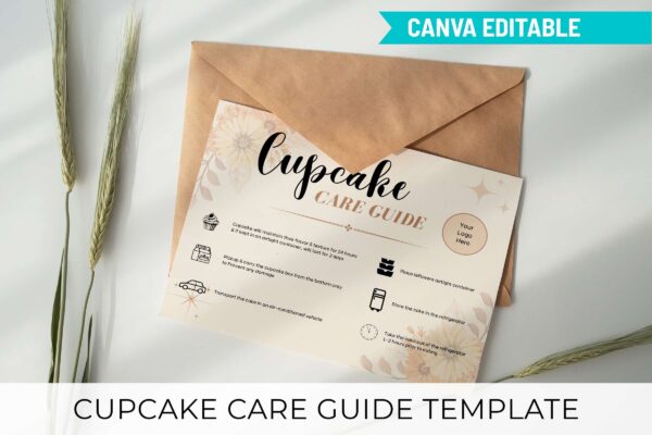 Cupcake Care Card Editable Template Feature Images 10 Printable cupcake care guide template - image 11