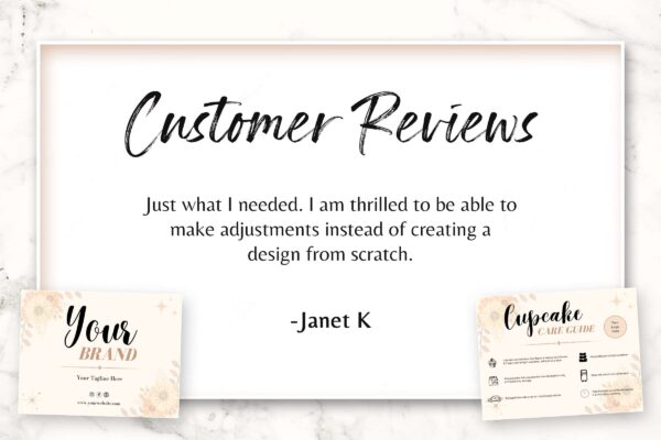 Cupcake Care Card Editable Template Feature Images 7 Printable cupcake care guide template - image 8