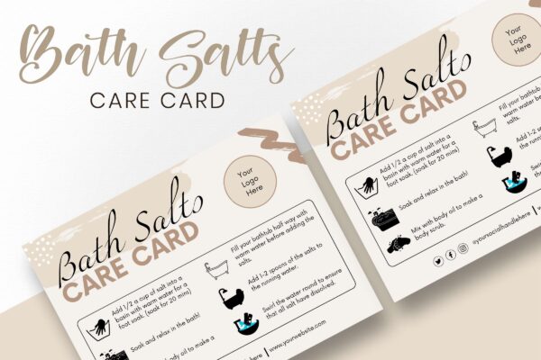 Customizable Bath Salts Care Card Feature Images 3 Customizable bath salts care card - image 4