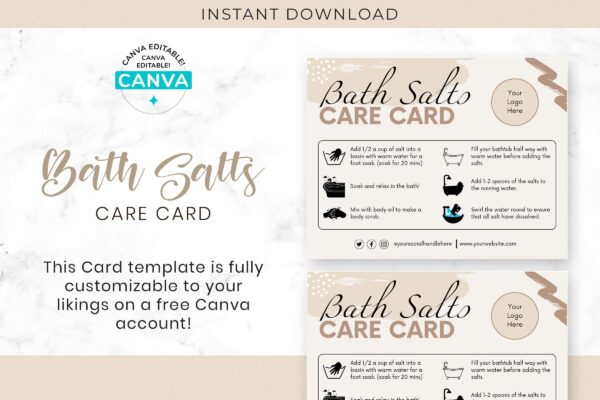 Customizable Bath Salts Care Card Feature Images 4 Customizable bath salts care card - image 5