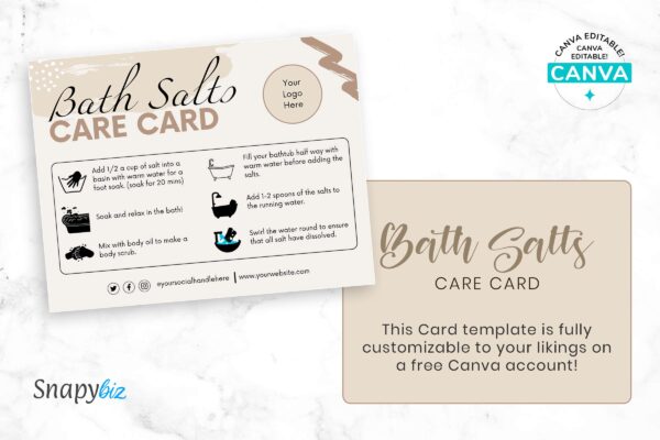 Customizable Bath Salts Care Card Feature Images 5 Customizable bath salts care card - image 6