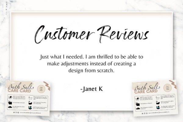 Customizable Bath Salts Care Card Feature Images 7 Customizable bath salts care card - image 8