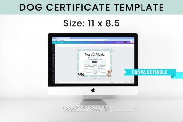 Dog Certificate Template Feature Image 9 Printable dog certificate template - image 10