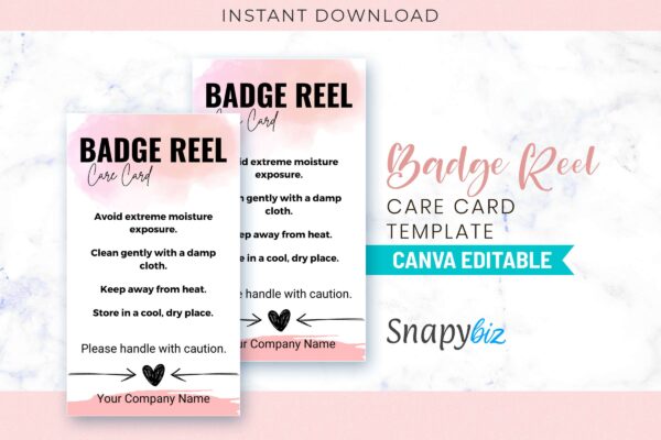 Editable Badge Reel Care Cards Template Feature Images 1 Editable badge reel care cards template