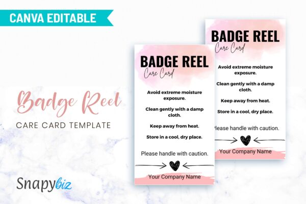 Editable Badge Reel Care Cards Template Feature Images 2 Editable badge reel care card - image 3