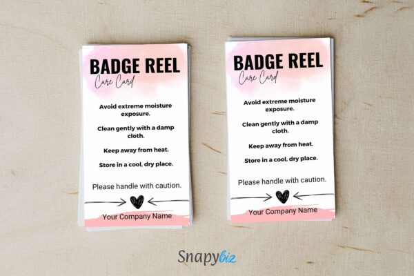 Editable Badge Reel Care Cards Template Feature Images 3 Editable badge reel care card - image 4