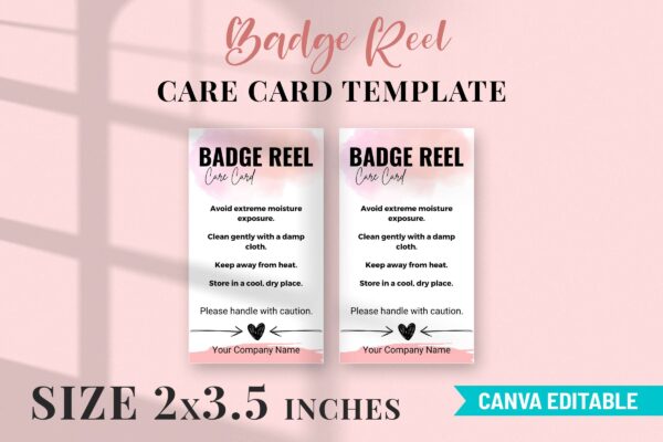 Editable Badge Reel Care Cards Template Feature Images 4 Editable badge reel care card - image 5