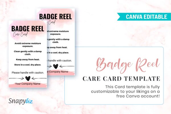 Editable Badge Reel Care Cards Template Feature Images 5 Editable badge reel care card - image 6