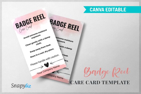 Editable Badge Reel Care Cards Template Feature Images 6 Editable badge reel care card - image 7