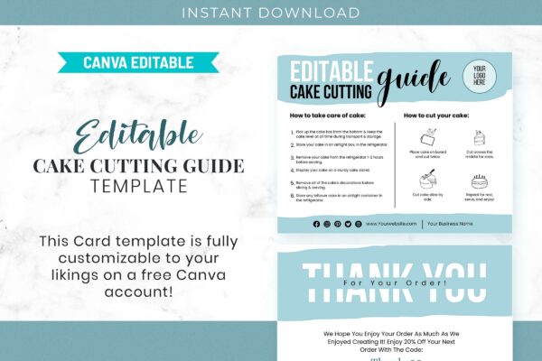 Editable Cake Cutting Guides Template Feature Images 4 Editable cake cutting guides template - image 8