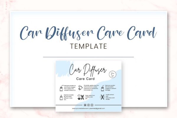 Editable Car Diffuser Care Card Template Feature Images 6 Editable car diffuser care card template - image 7