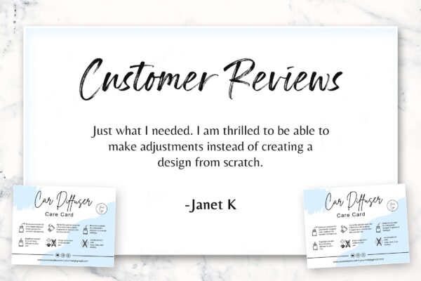 Editable Car Diffuser Care Card Template Feature Images 7 Editable car diffuser care card template - image 8