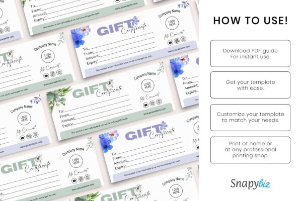 Editable Floral Gift Certificate Feature Images 10 Editable gift card certificate - image 11