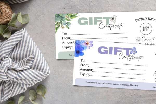 Editable Floral Gift Certificate Feature Images 7 Editable gift card certificate - image 8