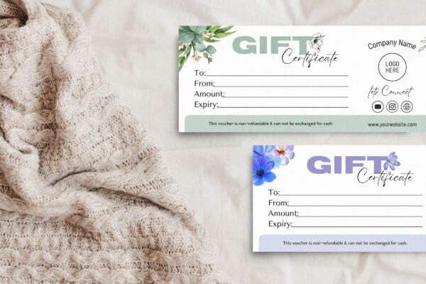 Editable Floral Gift Certificate Feature Images 9 Editable gift card certificate - image 10