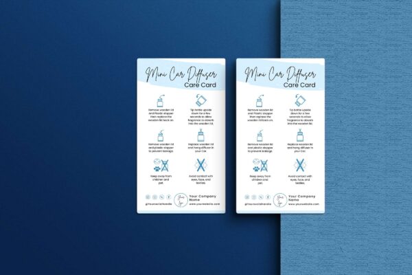 Editable Mini Car Diffuser Care Card Template Feature Images 6 Editable mini car diffuser care card template - image 7