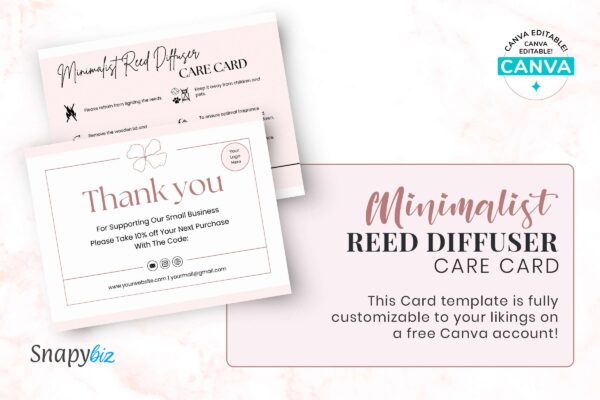 Minimalist Reed Diffuser Care Card Feature Images 5 Minimalist reed diffuser care card - image 6
