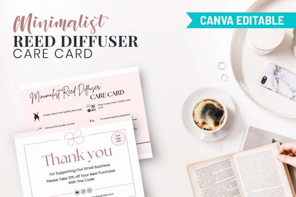Minimalist Reed Diffuser Care Card Feature Images 9 Minimalist reed diffuser care card - image 10