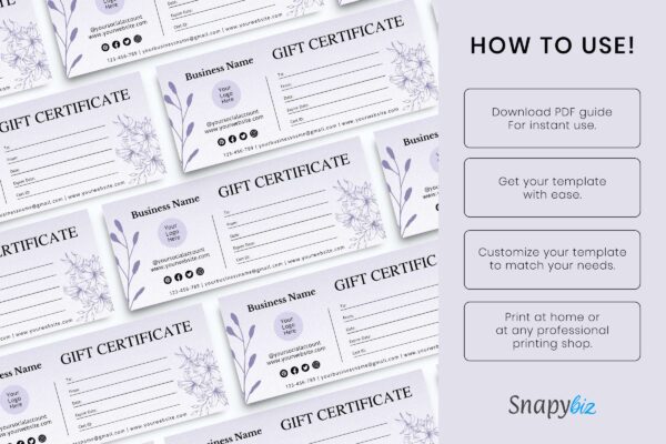 Personalized Gift Certificate Canva Editable Template 10 Personalized gift certificate canva editable template - image 11