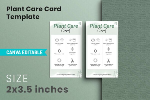Plant Care Card Template Canva Feature Images 6 Plant care card template - image 7