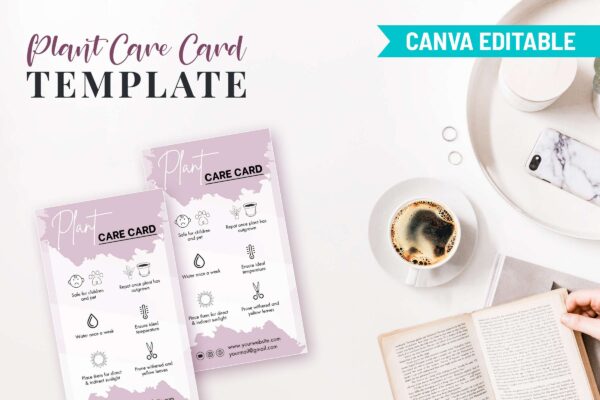 Plant Care Card Template Feature Images 9 Plant care instructions cards printable - image 10