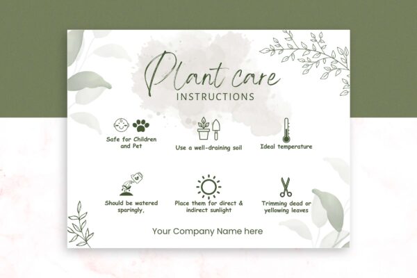 Editable plant care template - image 3