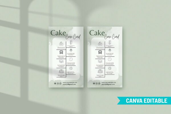 Printable Cake Care Card Editable Template Feature Images 4 Printable cake care card editable template - image 5