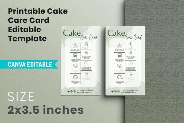 Printable Cake Care Card Editable Template Feature Images 6 Printable cake care card editable template - image 7