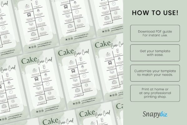 Printable Cake Care Card Editable Template Feature Images 8 Printable cake care card editable template - image 9