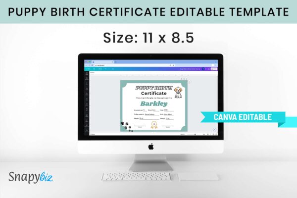 Puppy Birth Certificate Editable Template Feature Image 9 Puppy birth certificate editable template - image 10