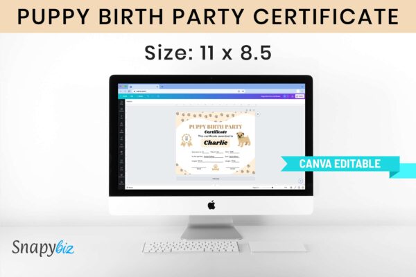 Puppy birth party certificate - image 10