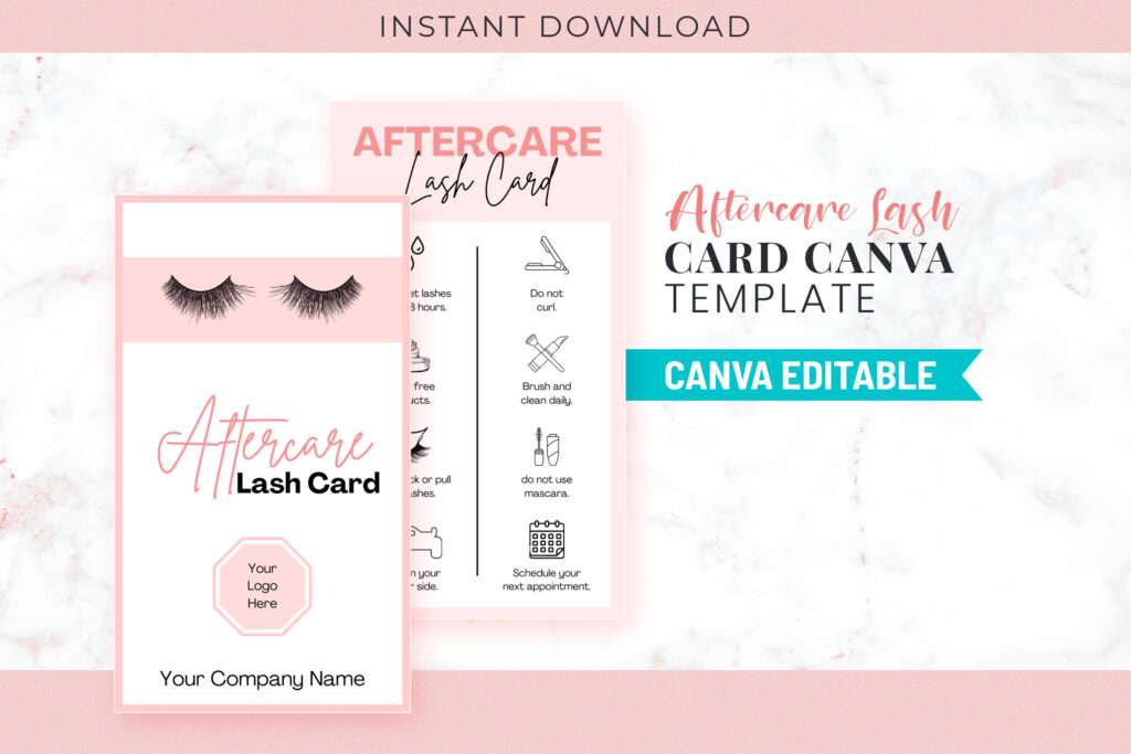 Eyelash Care Card PDF Certificate Eyelash Care Card PDF Certificate