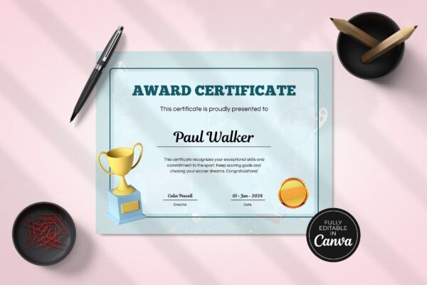 Award Certificate Template Feature Image 5 Award certificate editable template - image 6