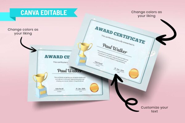 Award Certificate Template Feature Image 6 Award certificate editable template - image 7